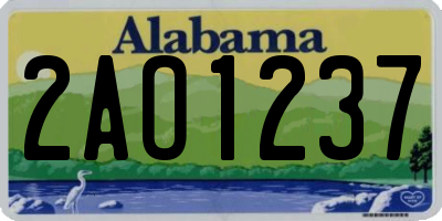 AL license plate 2AO1237