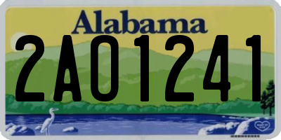 AL license plate 2AO1241