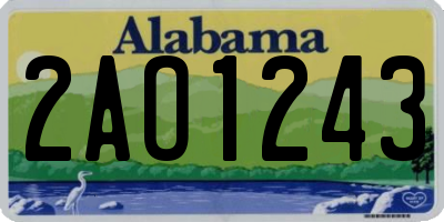 AL license plate 2AO1243