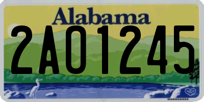 AL license plate 2AO1245