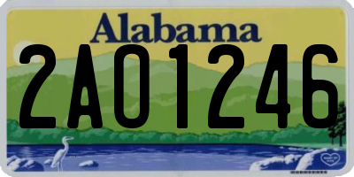 AL license plate 2AO1246