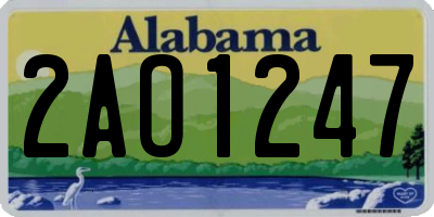 AL license plate 2AO1247