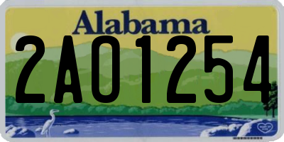 AL license plate 2AO1254