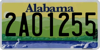AL license plate 2AO1255
