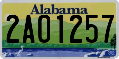 AL license plate 2AO1257