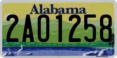 AL license plate 2AO1258