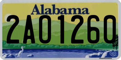 AL license plate 2AO1260