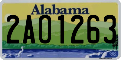 AL license plate 2AO1263