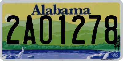 AL license plate 2AO1278