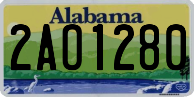 AL license plate 2AO1280