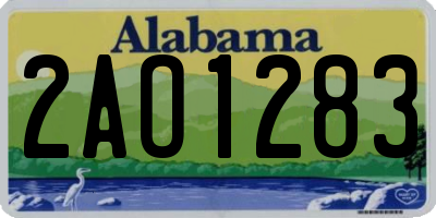 AL license plate 2AO1283