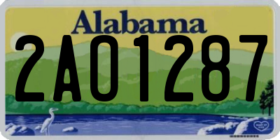 AL license plate 2AO1287