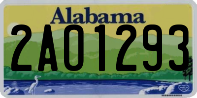 AL license plate 2AO1293