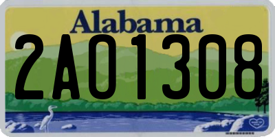 AL license plate 2AO1308