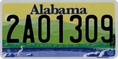 AL license plate 2AO1309