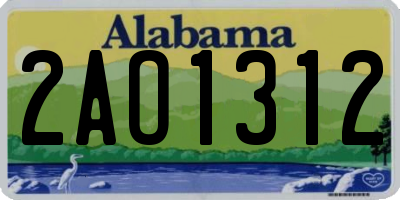 AL license plate 2AO1312