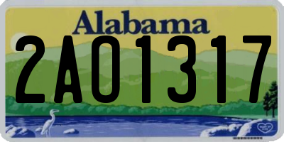 AL license plate 2AO1317