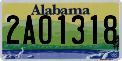 AL license plate 2AO1318