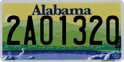 AL license plate 2AO1320
