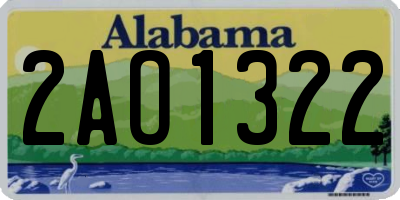AL license plate 2AO1322