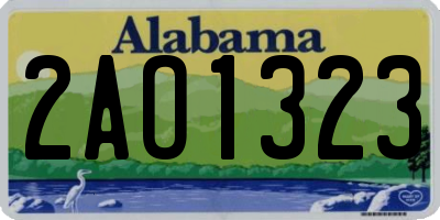AL license plate 2AO1323
