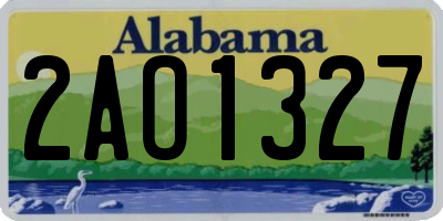 AL license plate 2AO1327