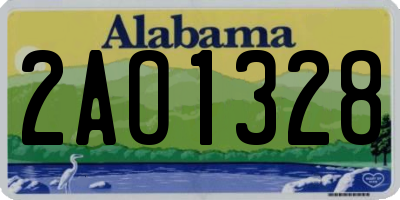 AL license plate 2AO1328