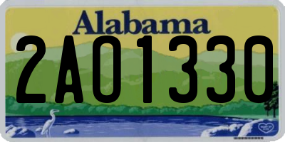 AL license plate 2AO1330