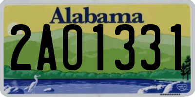 AL license plate 2AO1331