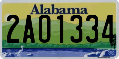 AL license plate 2AO1334