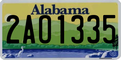 AL license plate 2AO1335