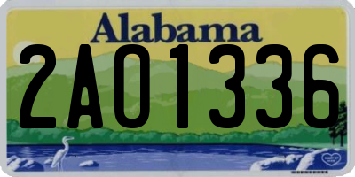 AL license plate 2AO1336