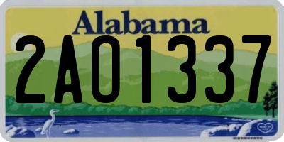 AL license plate 2AO1337