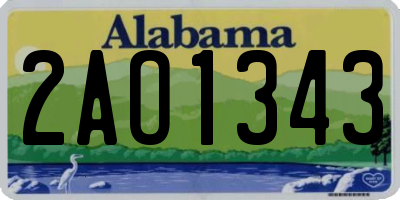 AL license plate 2AO1343