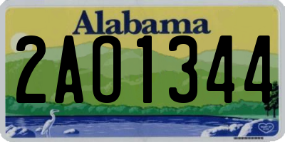 AL license plate 2AO1344