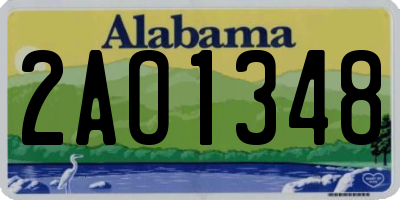 AL license plate 2AO1348