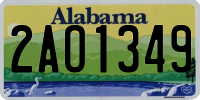 AL license plate 2AO1349