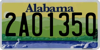AL license plate 2AO1350