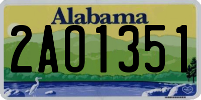 AL license plate 2AO1351