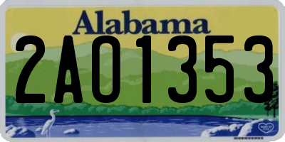AL license plate 2AO1353