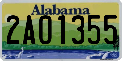 AL license plate 2AO1355