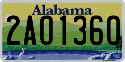 AL license plate 2AO1360
