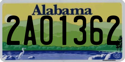 AL license plate 2AO1362