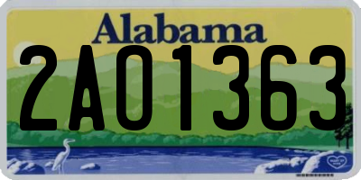 AL license plate 2AO1363