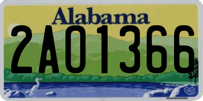 AL license plate 2AO1366