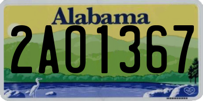 AL license plate 2AO1367