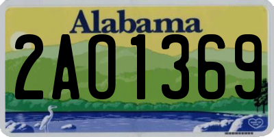 AL license plate 2AO1369