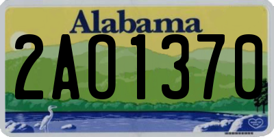 AL license plate 2AO1370