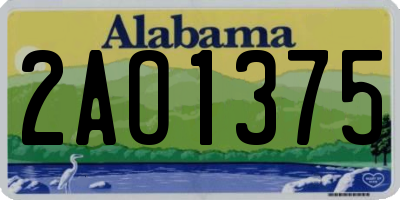 AL license plate 2AO1375