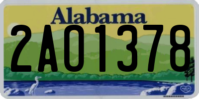 AL license plate 2AO1378